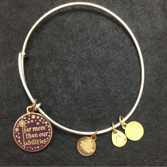 Alex and Ani Harry Potter Its Our Choices Charm Bangle Slide Bracelet - Picture 2 of 7